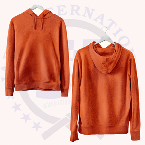 Sudadera con capucha suelta para parejas, sudaderas con capucha de algodón 100%, jersey con hombros caídos, ropa de calle, diamantes de imitación digitales para invierno - Product Image 3