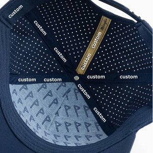 หมวกกอล์ฟแบบ 5 แผง ปรับแต่งได้ ระบายอากาศด้วยเลเซอร์ กันน้ำ พร้อมแผ่น PVC ปักลาย ปรับแต่งได้ ปีกโค้งแข็งแรง ป้องกันน้ำเข้า - Product Image 3