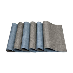 Warm Rustic 12x18in Textured Table Mat Navy <b>Blue</b> Stripe Herbal <b>Dye</b> And 260GSM Material Suitable For Artisan-Themed Wholesalers - Product Image 4