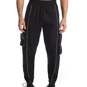 Pantalon cargo décontracté pour homme avec poches zippées et matériau réfléchissant pour la course de nuit - Product Image 6