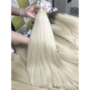 Material mixto Rubio color europeo Super calidad europeo 40 a 80cm Paquetes de cabello vietnamita a granel 100% Extensiones de cabello natural - Product Image 6