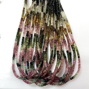 Multi turmalina facetada Rondelle forma cuentas turmalina Natural cuentas al por mayor cuentas para la fabricación de joyas - Product Image 5