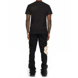 กางเกงวอร์มเล่นโยคะย้อมสีล้วนกางเกงกันยับสำหรับผู้ชายกางเกงฟิตเนสกางเกงขาบานออกกำลังกายแบบตรง - Product Image 4