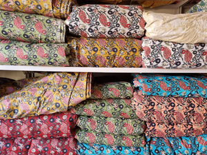 Wholesaler of Indian Screen Printed 100% Cotton Fabric Raw Material for Dress Lightweight Cotton Printed Fabric - Product Image 5