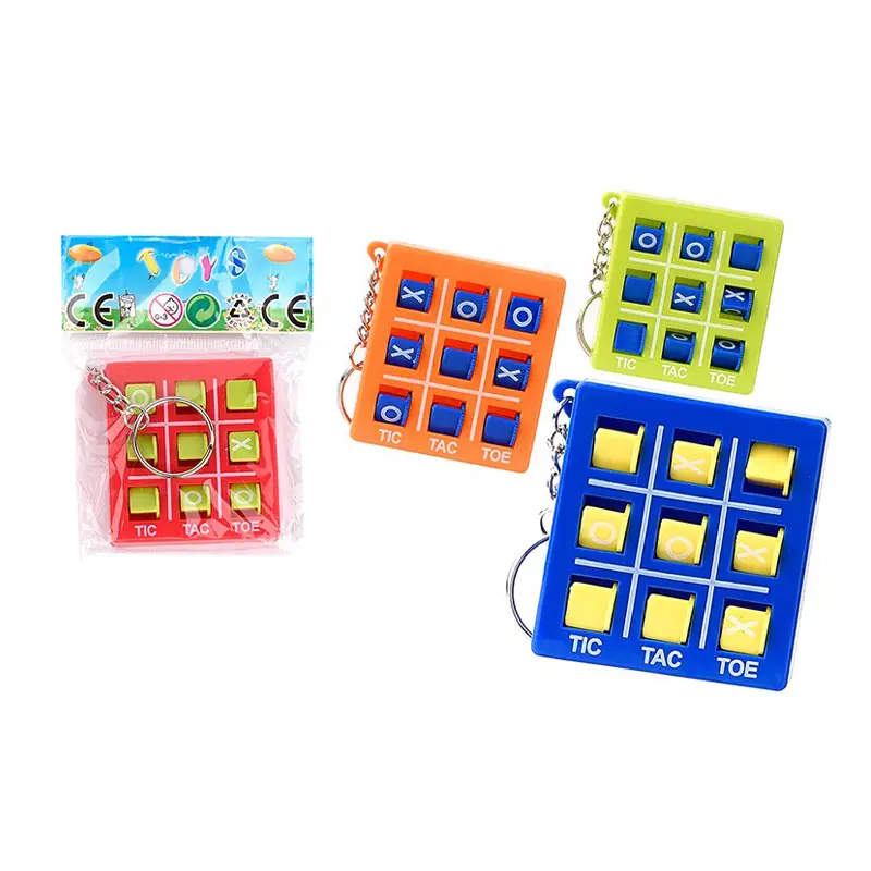 Ept Dollar Spielzeug Tic Tac Toe Schlüssel bund Langlebige Schlüssel halter Mini Rucksack Clip Schlüssel ring Schachspiel Promotion Kinder Lernspiel zeug