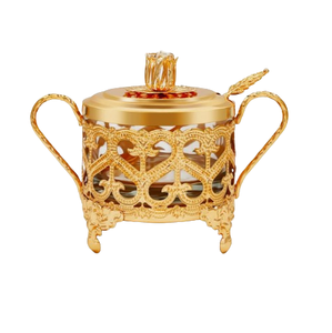 Salero de Acero Inoxidable Dorado de Primera Calidad, Recipiente para Sal, Azucarero de Acero de Diseño Moderno, Fabricado en India - Product Image 2