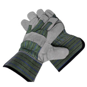 ถุงมือนิรภัยหนังวัวแบบแยกนิ้วถุงมืออุตสาหกรรมทนความร้อนถุงมือผ้าใบสำหรับคนแคนาดา - Product Image 6