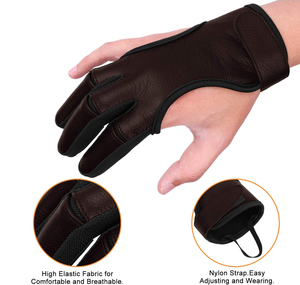 Gants de tir à l'arc en cuir de qualité supérieure, gants de sport de haute qualité pour la pratique du tir à l'arc sur cible et l'archerie traditionnelle - Product Image 2