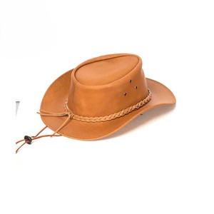 Kivotech Sombreros de piel auténtica de vaca de color personalizado Nueva moda Sombreros de cuero ecuestre de CAVALRY SKT COMPANY - Product Image 5