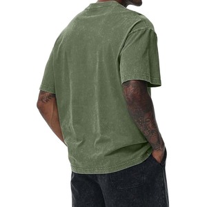 เสื้อยืดผู้ชายทรงโอเวอร์ไซส์ ผ้าถัก 100% โพลีเอสเตอร์/คอตตอน น้ำหนักเบา ระบายอากาศได้ดี เป็นมิตรกับสิ่งแวดล้อม สไตล์ลำลอง สตรีทแวร์ สีพื้น ย้อมสีแบบแอซิด - Product Image 5