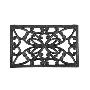 Sous-plat rond en fonte de conception la plus récente pour la décoration de table de cuisine, avec pieds en caoutchouc - Product Image 4