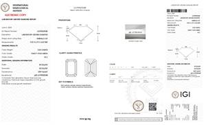 Smeraldo taglio 3.00ct fantasia verde vivido VS2 CVD IGI ha certificato il diamante coltivato da laboratorio per la creazione di gioielli - Product Image 2