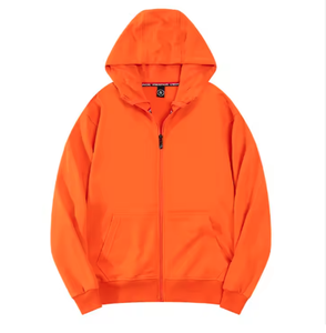 Nouveau automne et hiver 100% coton grande fermeture éclair à manches longues Baggy veste pull à capuche conception personnalisée - Product Image 4