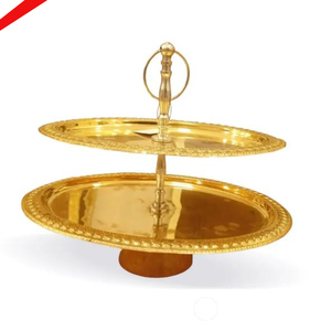 Royal Look Golden Finished Round Shape <b>Cake</b> <b>Stand</b> For Home Hotel Restaurant - Product Image 5