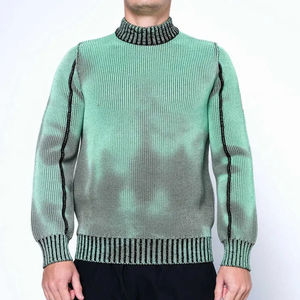 Jersey de punto con cremallera completa informal básico de alta calidad para hombre, suéter de Otoño de Color sólido de nuevo estilo con logotipo frontal - Product Image 4