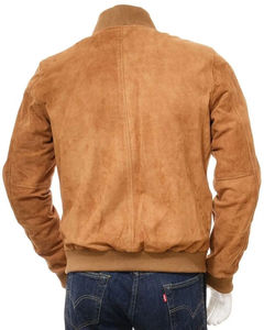 Chaqueta Bomber de Piel de Oveja para Hombre, Nueva Colección de Invierno, Diseño Sólido con Logotipo Frontal, Corte Ajustado, Casual, Ecológica, Resistente al Viento y Transpirable - Product Image 2