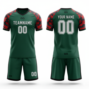 Ensemble de maillot de football personnalisé par sublimation avec maillot et short de football en polyester 100% respirant et à séchage rapide - Product Image 6
