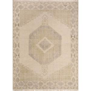 Tapis en laine noué à la main Erbe Ivory AKWL-1539 (Cs-01) 10 mm d'épaisseur Tabriz Abstrait pour la maison, le salon, le couloir, tapis rectangulaire - Product Image 1