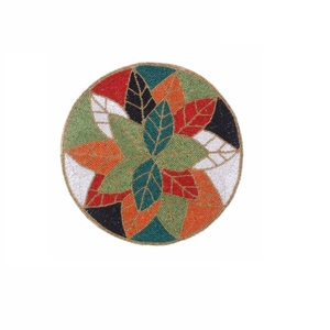 Sang Trọng Bảng Trang Trí Hạt Giống Hạt Thêu Placemat Tinh Khiết <span class=keywords><strong>Handmade</strong></span> Đính Cườm Thêu Placemat Mới Dsgin & Màu Sắc Đính Cườm Bảng Mat - Product Image 3