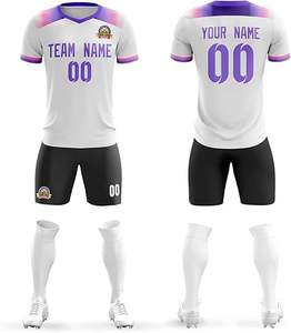 Venta al por mayor de ropa deportiva unisex uniforme de fútbol logotipos y diseños personalizados uniforme de fútbol de alta calidad ropa de entrenamiento Kits completos de fútbol - Product Image 1