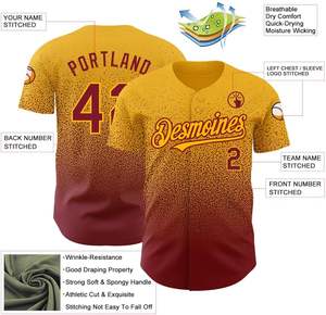 Camiseta de Béisbol Unisex Premium de Secado Rápido, Transpirable, Antibacteriana, Talla Grande, Uniforme de Equipo, Logotipo Personalizado Impreso, Algodón - Product Image 2