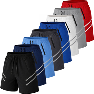 Paquete de 3 Pantalones Cortos Deportivos para Hombre con Bolsillos con Cremallera (Tallas, S a 2XL) - Product Image 1