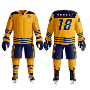 Uniforme de hockey sur glace confortable grande taille, service OEM, 100% polyester, écologique, respirant, léger, en stock - Product Image 2