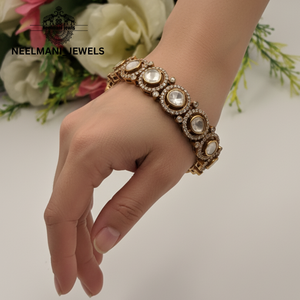 Polki Moissanite <b>Bracelet</b> and <b>Bangle</b> Elegant and Durable Jewelry Accessory - Product Image 4