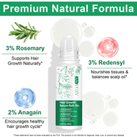 ATOANY Sérum Capillaire à Absorption Facile Roll-on 20ml au Romarin Redensy Anagain Soin du Cuir Chevelu Renforce les Racines Non Gras