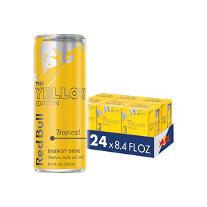 Para la bebida energética tropical Yellow Edition en botella con 114 Carbonato mg de cafeína Taurina - Product Image 1