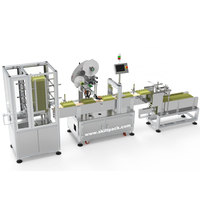 Etiquetadora automática SKILT para bandejas de huevos, etiqueta de tapa autoadhesiva plana con pantalla táctil PLC para cartones de huevos de metal y vidrio