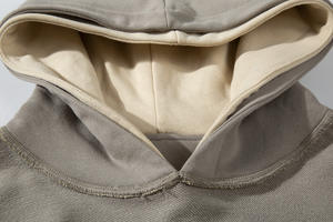 Sweat-shirt à capuche oversize à double couche pour femme, lavage à l'acide, port inversé, couture déchirée sur le devant, survêtement - Product Image 3