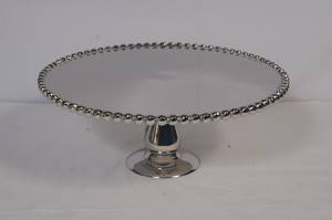 Fête d'anniversaire célébrant l'utilisation vaisselle supports à gâteaux vente chaude matériel en laiton forme ronde brillant gâteau serveur support - Product Image 5