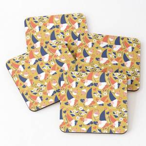 Sous-verres de boissons absorbants nordiques personnalisé émail imprimé et bois sous-verre en gros gravure sous-verre pierre carrée pour mariage - Product Image 1