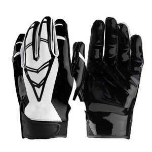 Best Quality American Football Gloves Unique Design Anti Slip Palm Custom Design Lightweight Full Finger <b>Hook</b> Loop Gloves - Product Image 1