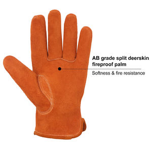 Gants de conduite très exigeants en cuir confort en cuir gants de soudage résistance à l'arrivée gants de conduite raisonnables chaleur - Product Image 4