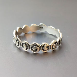 Everyday Wear Geometric Pattern Stainless Steel Gemstone <b>Ring</b> (2.9 Grams) Zircon Set with IGI Certificate <b>Plain</b> Silver Jewelry - Product Image 1