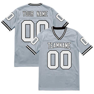 Maillot de football américain personnalisé par sublimation, entraînement professionnel, demi-manches, respirant, évacuant l'humidité, grande taille - Product Image 6