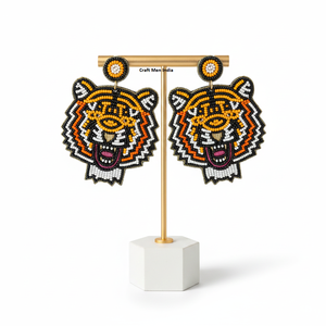 Pendientes de Cuentas de Arroz Trenzadas Hechos a Mano, Estilo Vintage, Coloridos, con Flores, Pendientes de Cuentas de Semillas de Moda - Product Image 1