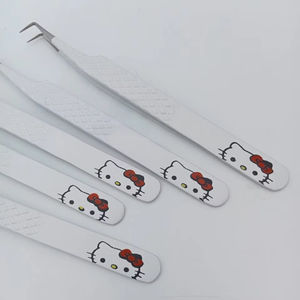 Pinzas de Precisión Sevmek Quirúrgicas de Acero Inoxidable con Punta de Fibra, Duraderas, 10 mm, 90 Grados, para Pestañas - Product Image 3