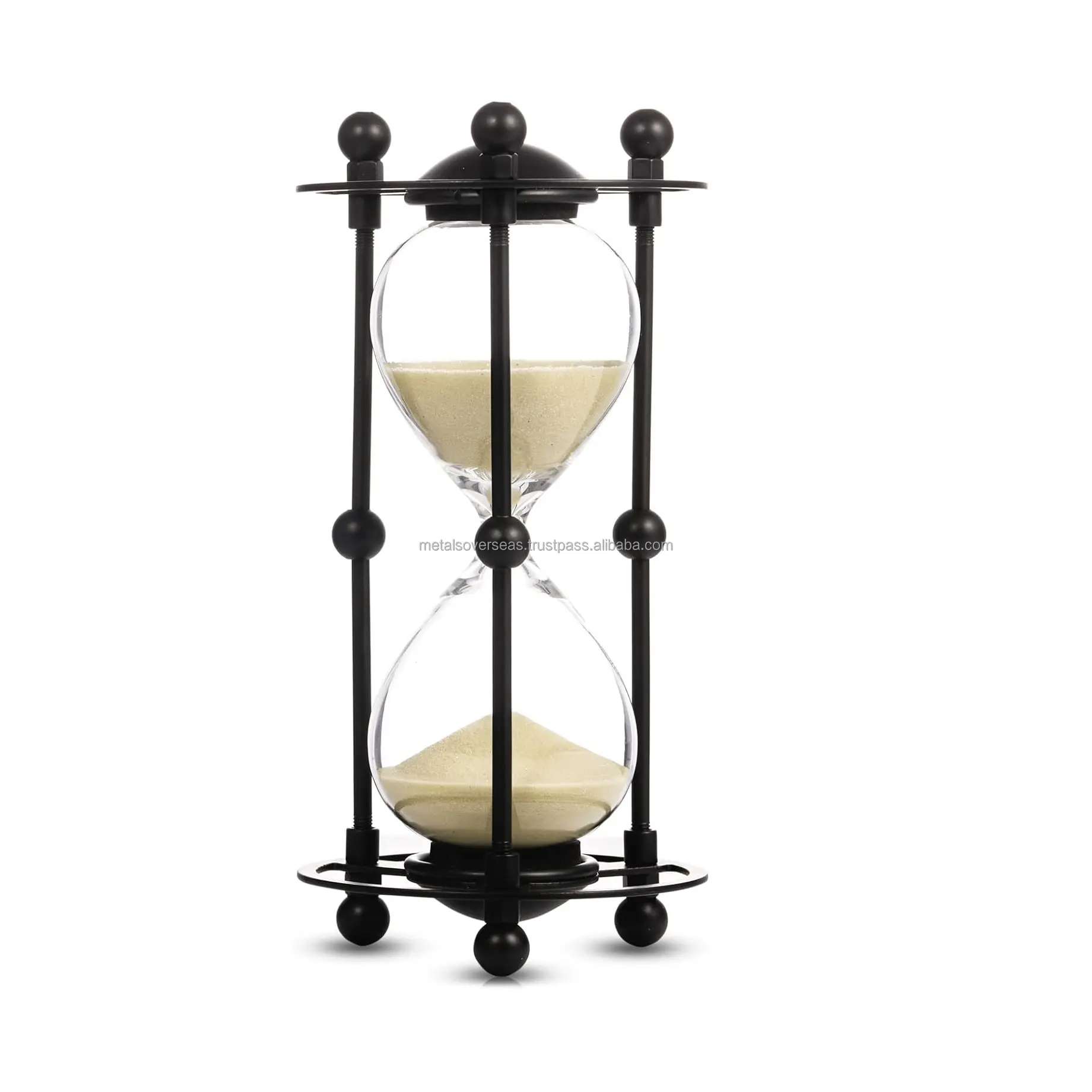 Hourglass 15 Minute Sand Timer Vintage Metal Hour Glass for Home Office Desk Decor Unique Sand Clock Gifts