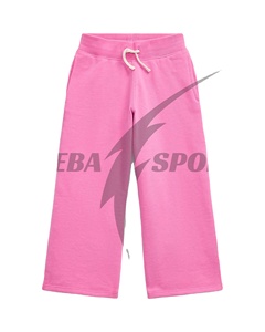Pantalones acampanados de algodón transpirables para mujer y niña, estilo holgado, tendencia 2026, hechos a medida, color rosa, disponibles en todas las tallas y colores. - Product Image 1