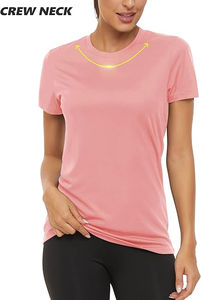 2025 verano manga corta 100% algodón logotipo personalizado impreso liso superventas mujer camiseta a la venta transpirable precio barato - Product Image 3