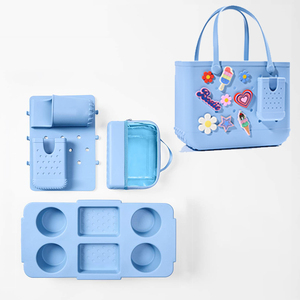Porte-gobelet portable en EVA de haute qualité, insert en silicone pour sac de plage, support suspendu pour gobelets et boissons, accessoires pour sac de plage - Product Image 5