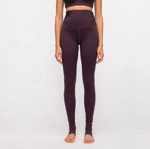 Pantalones de Yoga de cintura alta para gimnasio sin costuras ajustados, mallas de Yoga con estampado de Spandex de nailon Sexy para mujeres y niñas - Product Image 5