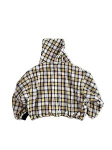 Sudadera con Capucha Orean Retro a Cuadros, Doble Cara, con Cierre, Estilo Urbano Y2K, Clásica, Negra, Invierno, Unisex, 100% Bordada - Product Image 5