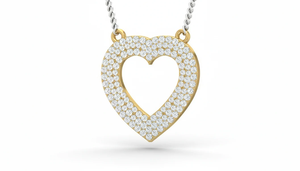 Collier en diamant en forme de cœur élégant de haute qualité avec chaîne pour femmes, adapté aux fiançailles, aux célébrations, aux tenues de soirée, aux anniversaires - Product Image 2