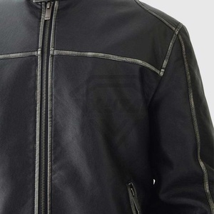 Veste en cuir pour homme de bonne qualité au design unique Article frais Taille régulière Tenue tendance Veste en cuir pour homme - Product Image 6