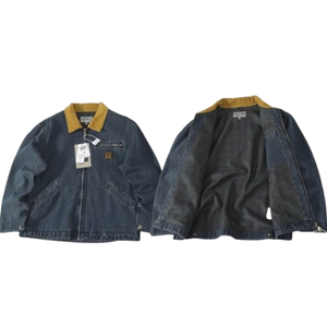 Chaqueta Casual de Invierno de Mezclilla Retro para Hombre, Chaqueta de Trabajo de Lona para Camionero, Ropa de Trabajo para Hombre, Chaqueta Cálida y Cómoda de Sew Chic Cloth - Product Image 2