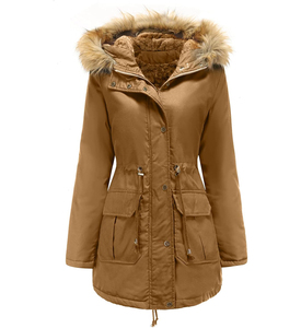 Outdoor Big Sheep Fur Collar Knitted Embroidery Puffer Thick Warm Comfy Coat Winter Women Parka Lightweight Duck Jacket - Product Image 1